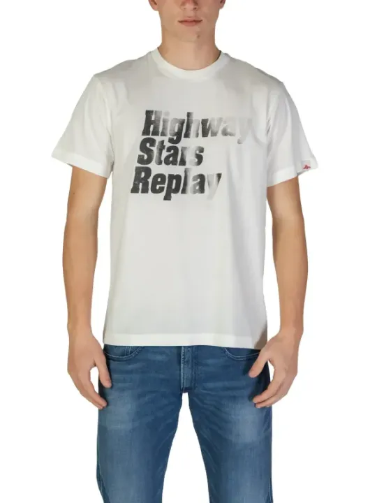 Replay Tropfendes Text Grafik T-Shirt