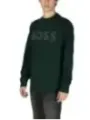 Grünes BOSS Logo Langarmshirt Jeans