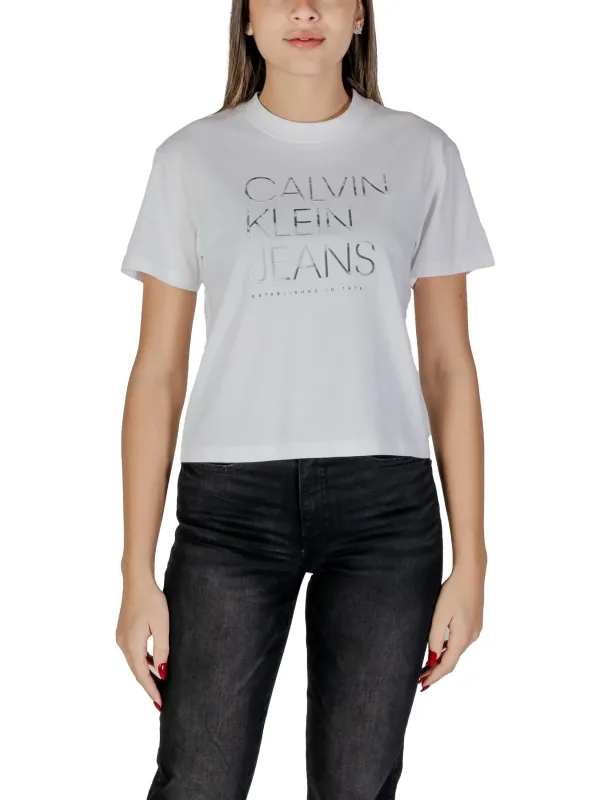 Weiße Calvin Klein Jeans T-Shirt