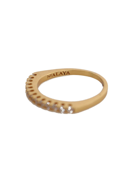 Rings Gleaming CZ Crystal Gold-Plated Ring 120,00 € 7333413049810 | Planet-Deluxe