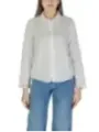 Weißes Baumwollbluse mit Stickdetails