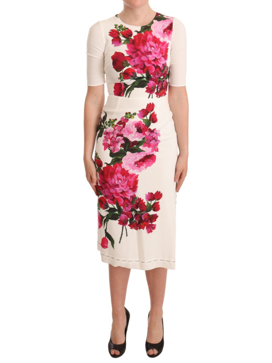 Dresses Elegant Floral Midi Bodycon Dress 2.060,00 € 8057001286928 | Planet-Deluxe