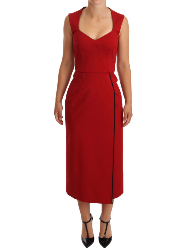 Dresses Elegant Sweetheart Midi Dress in Red 2.270,00 € 8057155701001 | Planet-Deluxe