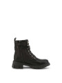 Schwarze Lederstiefelette mit grober Sohle