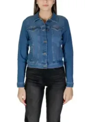 Blaue Jeansjacke mit Knopfleiste