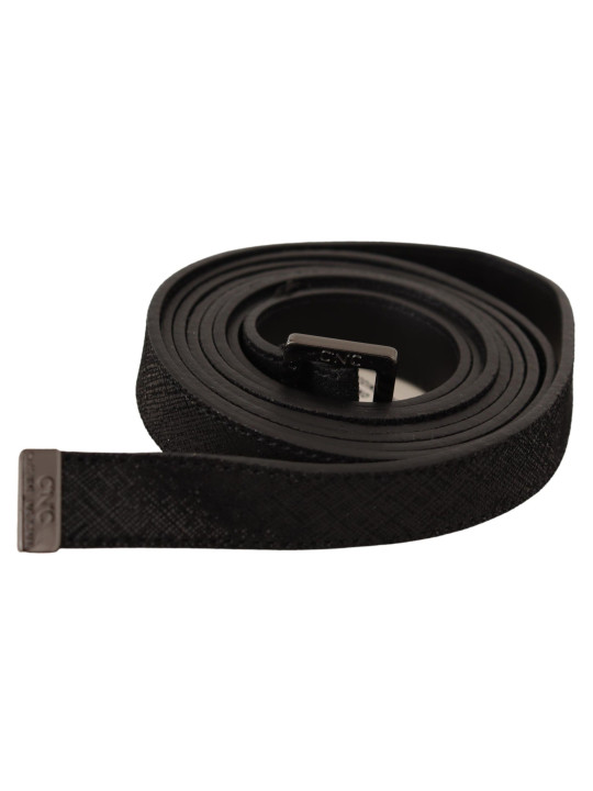Belts Chic Black Leather Fashion Belt with Metal Buckle 100,00 € 7333413049476 | Planet-Deluxe
