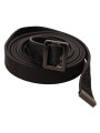 Belts Chic Black Leather Fashion Belt with Metal Buckle 100,00 € 7333413049476 | Planet-Deluxe