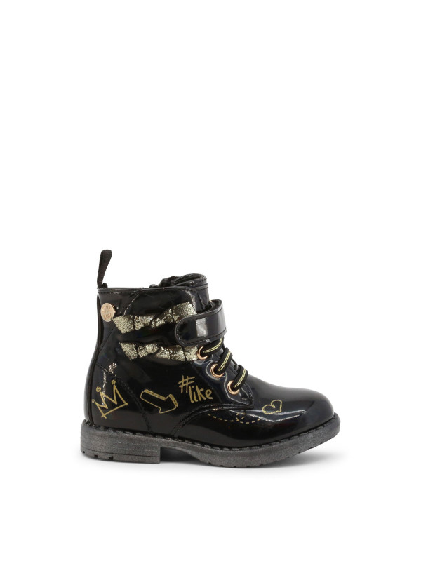 Schwarze Kinder Stiefelette mit Reißverschluss Schwarze Kinder Stiefelette mit Reißverschluss