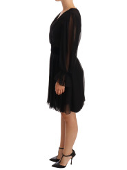 Dresses Elegant V-Neck Silk Blend Mini Dress 2.500,00 € 8054802672059 | Planet-Deluxe