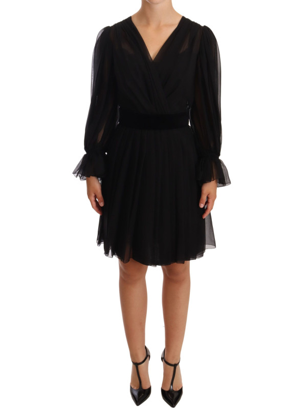 Dresses Elegant V-Neck Silk Blend Mini Dress 2.500,00 € 8054802672059 | Planet-Deluxe