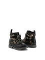 Schwarze Kinder Schnürstiefel Patentleder Sohle