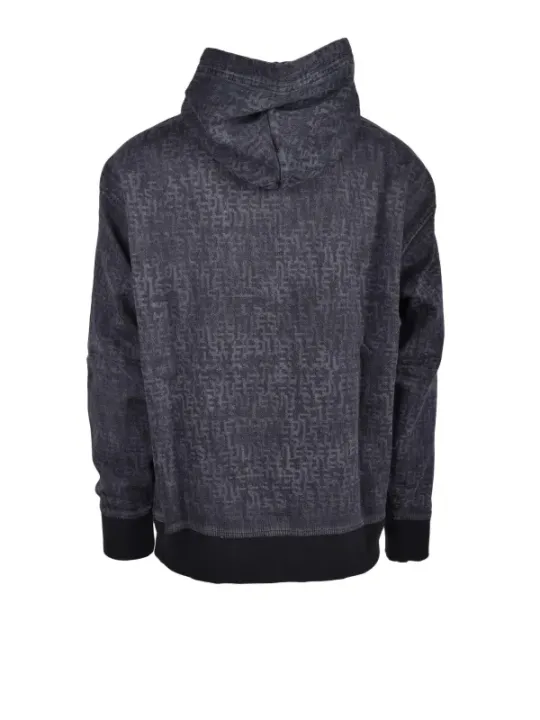 Diesel grauer Kapuzenpullover mit Farbverlauf