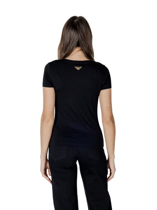 Schwarzes T-Shirt mit Flügel-Logo