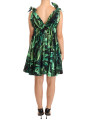 Dresses Elegant Flared Mini A-Line Dress in Green Leaf Print 1.800,00 € 8057155041909 | Planet-Deluxe