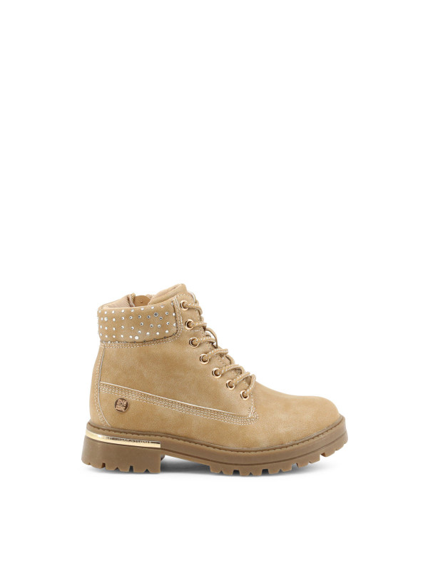 Beige braune Lederstiefeletten Outdoor Beige braune Lederstiefeletten Outdoor