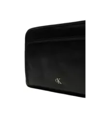 Schwarze Calvin Klein Ledergeldbörse mit Logo
