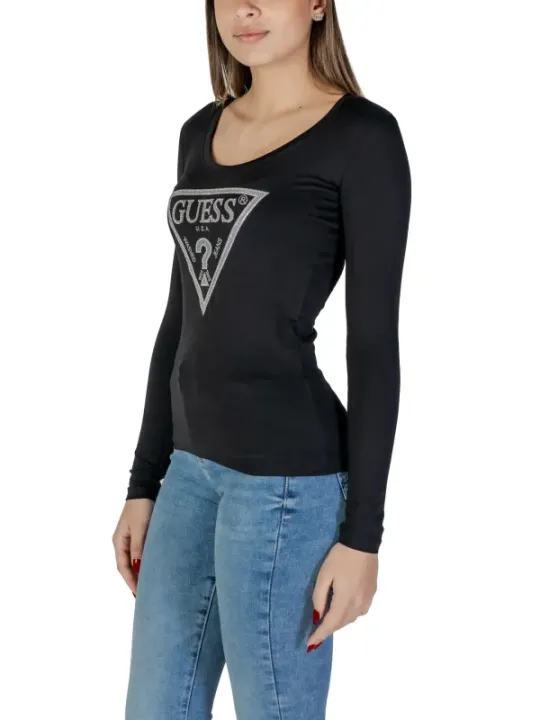 Guess Logo Langarmshirt Jeans Damen