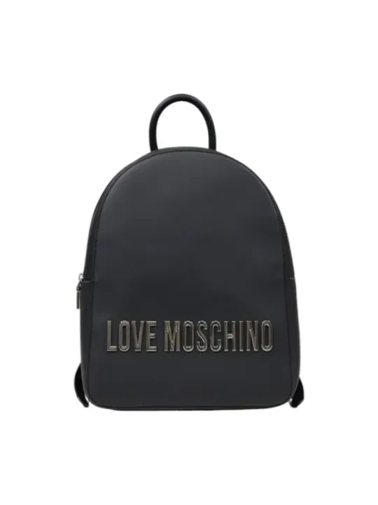 Schwarzer Love Moschino Leder Rucksack