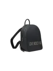 Schwarzer Love Moschino Leder Rucksack