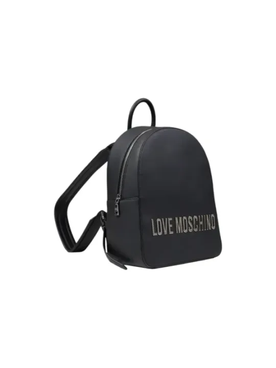 Schwarzer Love Moschino Leder Rucksack