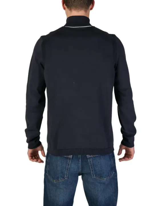 Navy BOSS Viertelzip-Pullover