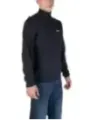 Grauer BOSS Mockhals-Reißverschluss-Pullover