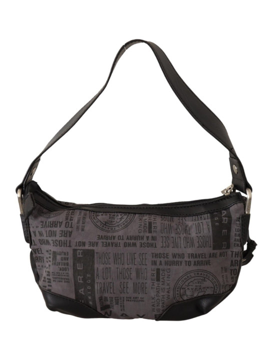 Shoulder Bags Chic Gray Fabric Shoulder Handbag 250,00 € 8058301884333 | Planet-Deluxe