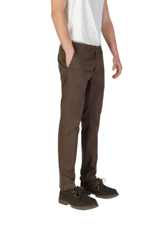 Braune Herrenhose flacher Frontschnitt Borghese