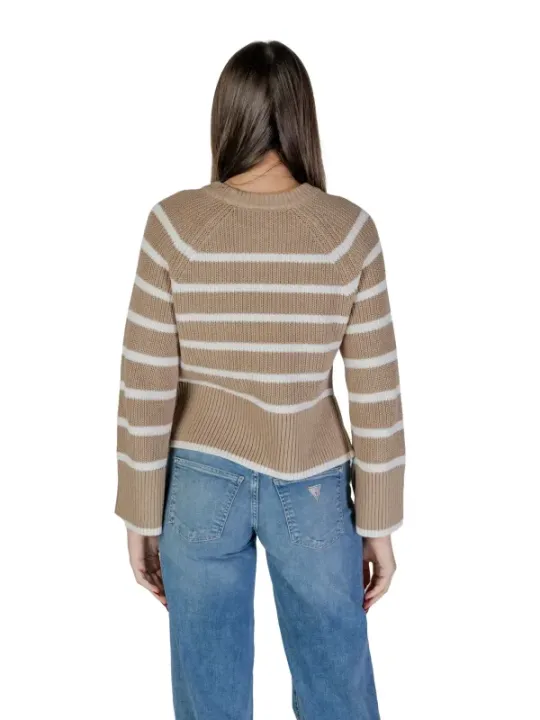 Gestrickter Vila Pullover mit Streifen