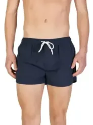 Navyblaue Badehose mit weißem Kordelzug