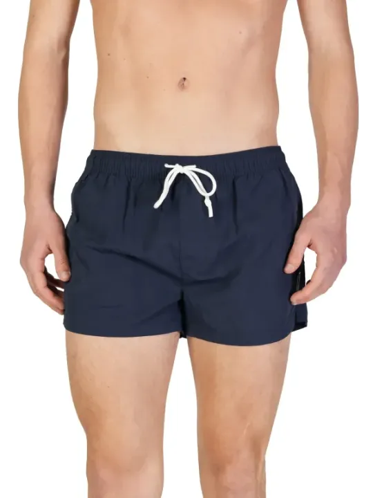 Navyblaue Badehose mit weißem Kordelzug