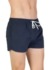 Dunkle blaue Schwimmshorts mit Kordelzug