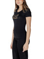 Schwarzes EA7 Logo T-Shirt
