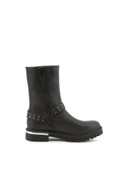 Schwarze Stiefelette mit Strass-Akzenten