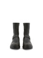 Schwarze Lederstiefel mit Silbernieten