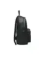 Schwarzer Lederrucksack mit Reißverschlüssen