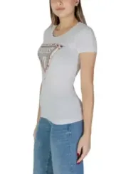Weißes Guess Logo Damen T-Shirt