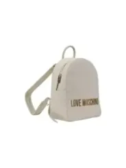 Love Moschino weißes Leder-Rucksack