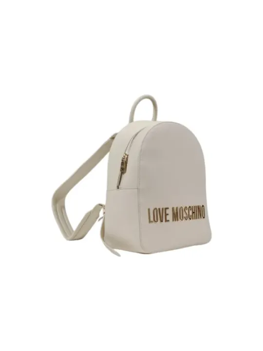 Love Moschino weißes Leder-Rucksack