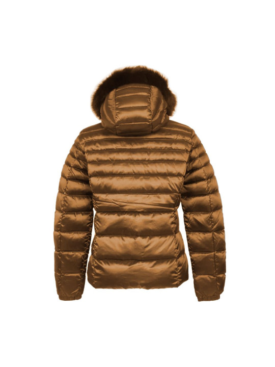 Jackets & Coats Elegant Padded Down Jacket with Fur Hood 300,00 € 8056308634500 | Planet-Deluxe