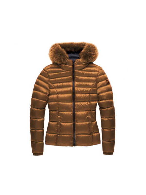 Jackets & Coats Elegant Padded Down Jacket with Fur Hood 300,00 € 8056308634500 | Planet-Deluxe
