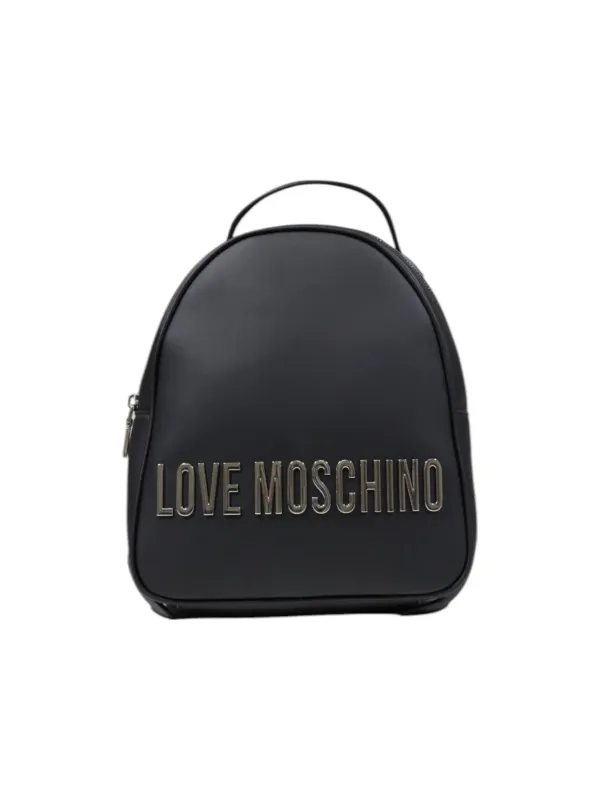 Schwarzer Love Moschino Leder-Rucksack Schwarzer Love Moschino Leder-Rucksack