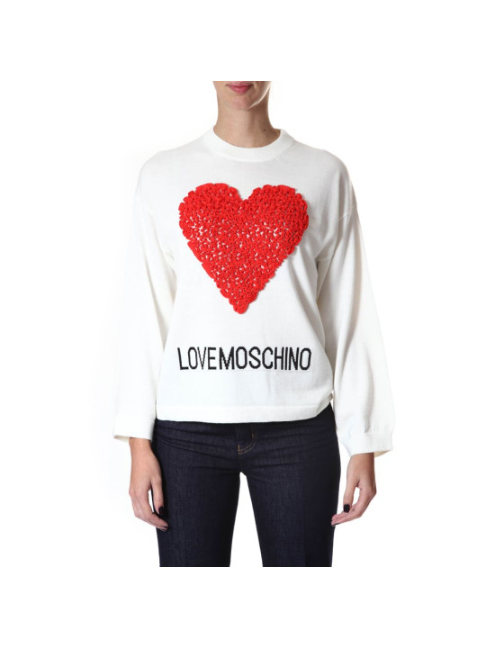 Sweaters Embossed Heart Wool Blend Sweater 290,00 € 8054807946568 | Planet-Deluxe