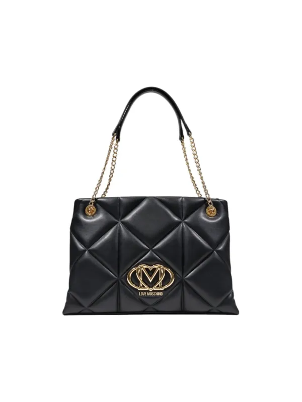 Schwarze gesteppte Love Moschino Handtasche