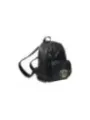 Schwarzer Moschino Leder Rucksack gesteppt