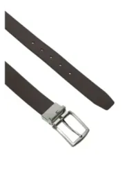 Tommy Hilfiger brauner Ledergürtel mit Metallschnalle