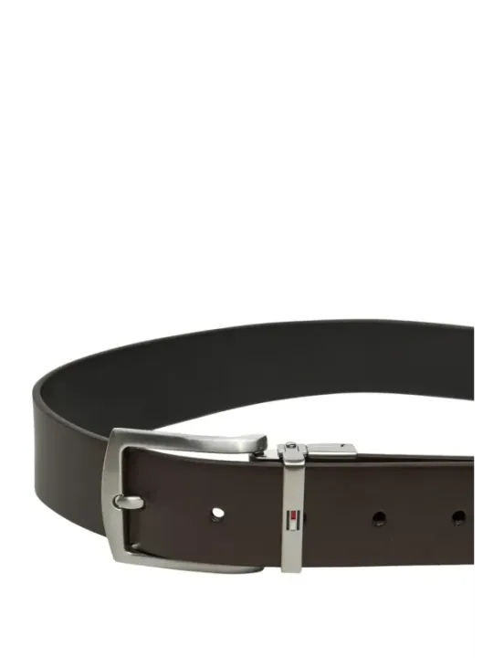 Dunkelbrauner Tommy Hilfiger Ledergürtel
