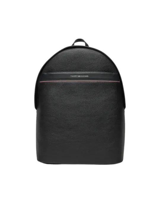 Schwarzer Tommy Hilfiger Lederrucksack 479430