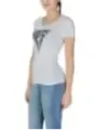 Guess T-Shirt Dreieck Grafik weiß