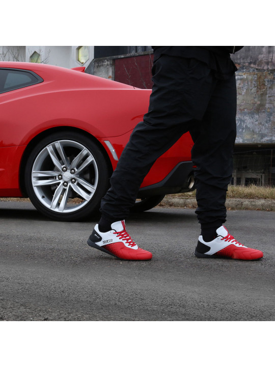 Sparco Rennschuhe rot weiß schwarz
